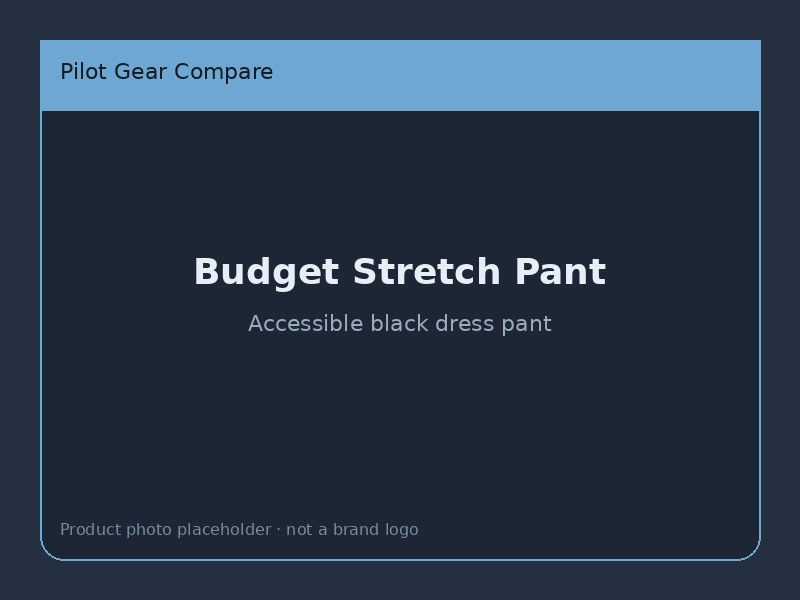Budget stretch black dress pant