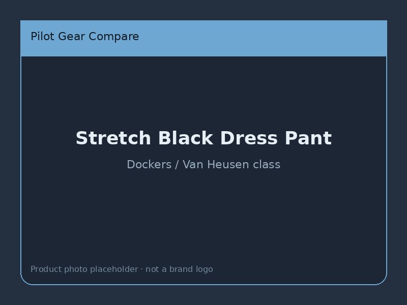 Stretch black dress pant